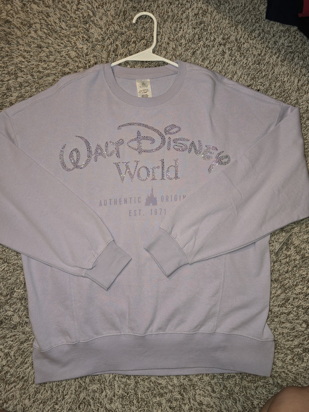 Walt Disney World rhinestone sweatshirt purple S